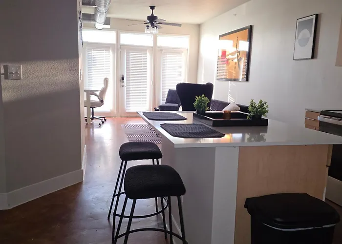 Modern Industrial With Private Garage Queen Bed Workspace In-unit Laundry Appartement Fort Worth